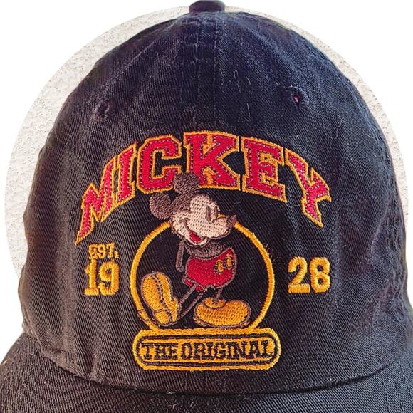 Mickey Mouse The Original 1928 Walt Disney Store Adult Adjustable Black Hat - Picture 2 of 6